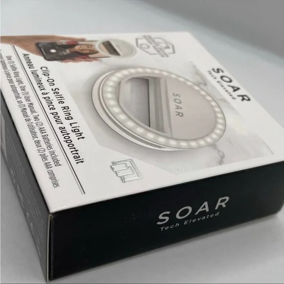 Soar LED RING LIGHT Cell Phone Clip On New In Box - Picture 5 of 7